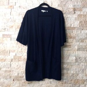 Vince Women's Cashmere Knit Short Sleeve Open Front Duster Size S